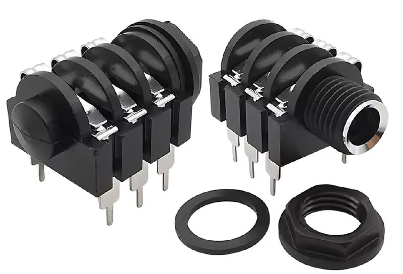6 pin pcb mount 6.35mm switched input jacks